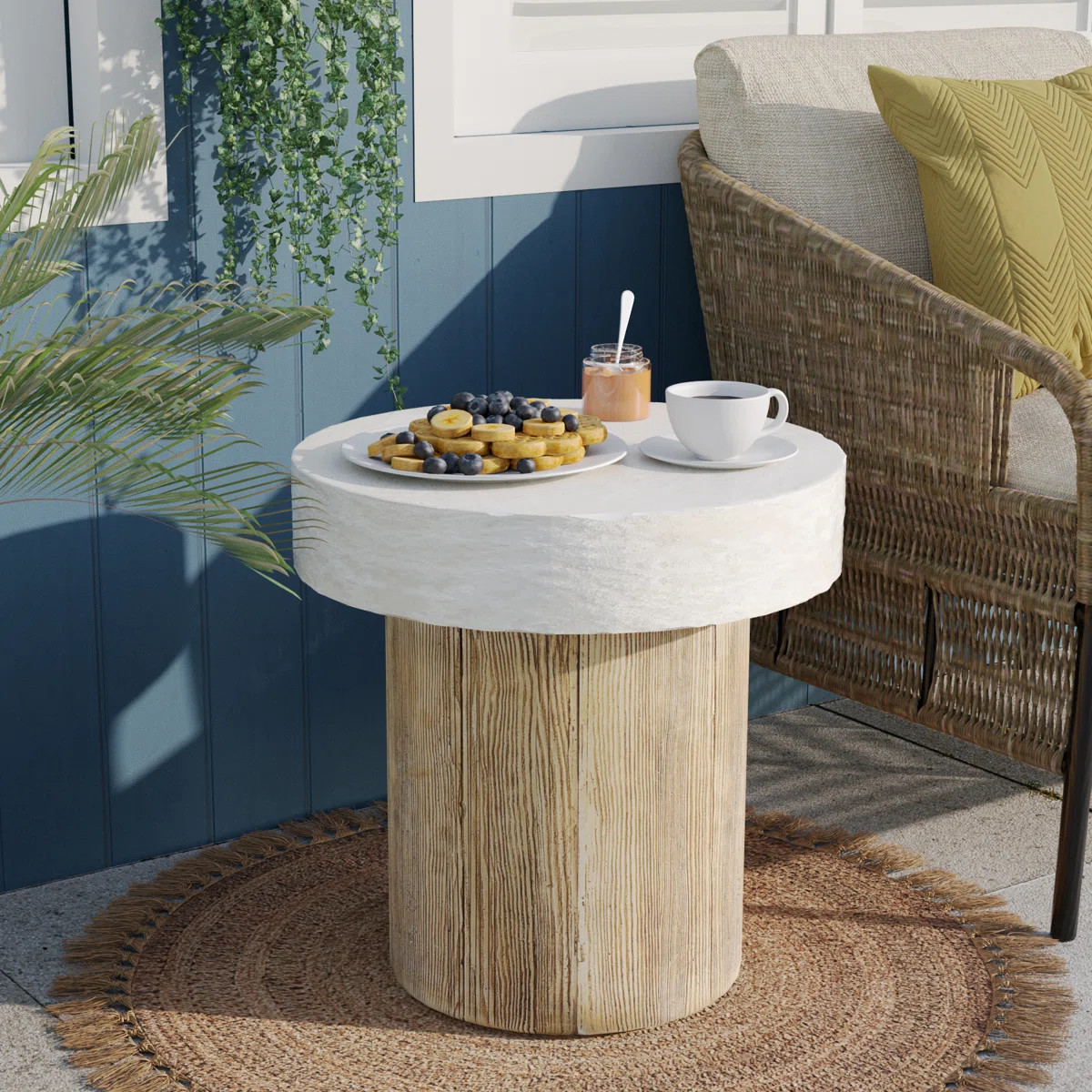 Chariese 19.7'' Outdoor Concrete Side Table | Wayfair North America