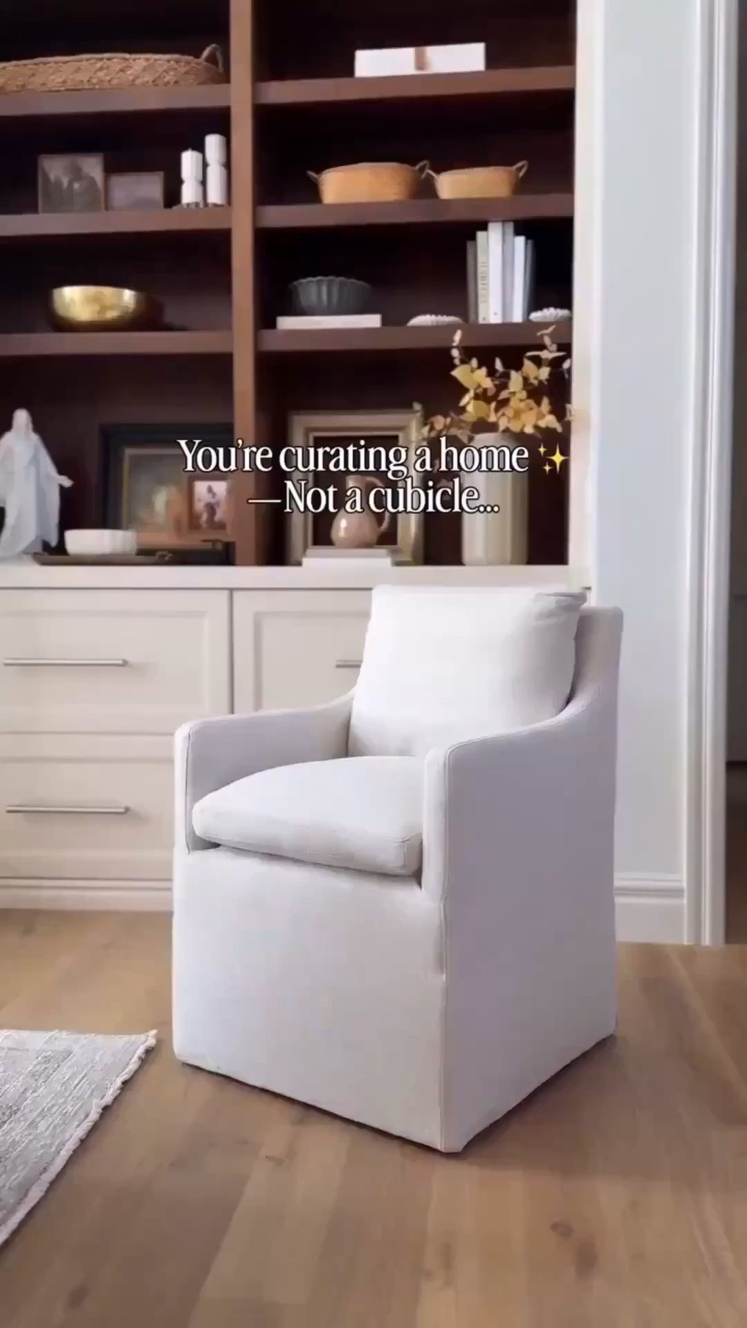 Okay, AMAZON. 😍🤌✨ This perfect office chair swiftly stole my heart because it looks NOTHING like a typical utilitarian office chair. 🙅🏻‍♀️ Instead, it’s giving curated, collected, designer vibes, but the secret is… I found this beauty on Amazon, and it costs a fraction of the price of a fancy office chair! 🤭

One of the quickest ways to add character, charm, and a curated look to your home is to incorporate unexpected elements or styles beyond the norm. ✌️ This is technically a dining chair, 🪑but it’s got hidden wheels, and that’s enough for it to work as the most elevated and cozy “traditional modern” office chair in my mind. 

Bonus that it’s soooo comfortable! Style + Comfort = Design match made in heaven. ♥️

And obviously, it would be a perfect dining chair as well. 😘 My office has never looked so good!! 1000% worth it.


#amazonhome #homeoffice #officedesign #homeofficeideas #officechair #homedesignideas #boujeeonabudget #homeofficedesign #homeofficedecor

Office chair that looks like dining chair, pretty office chair, hidden wheels office chair, gorgeous office chair, home office furniture inspo, pretty office chair, beautiful office chair, hidden wheels office chair, comfortable office chair

Follow my LTK @Stonebrook_Home_ on the @shop.LTK app to view this post and get my exclusive app-only content!

#LTKHome #LTKmomlife #LTKdayinmylife

#LTKHome #LTKmomlife #LTKdayinmylife