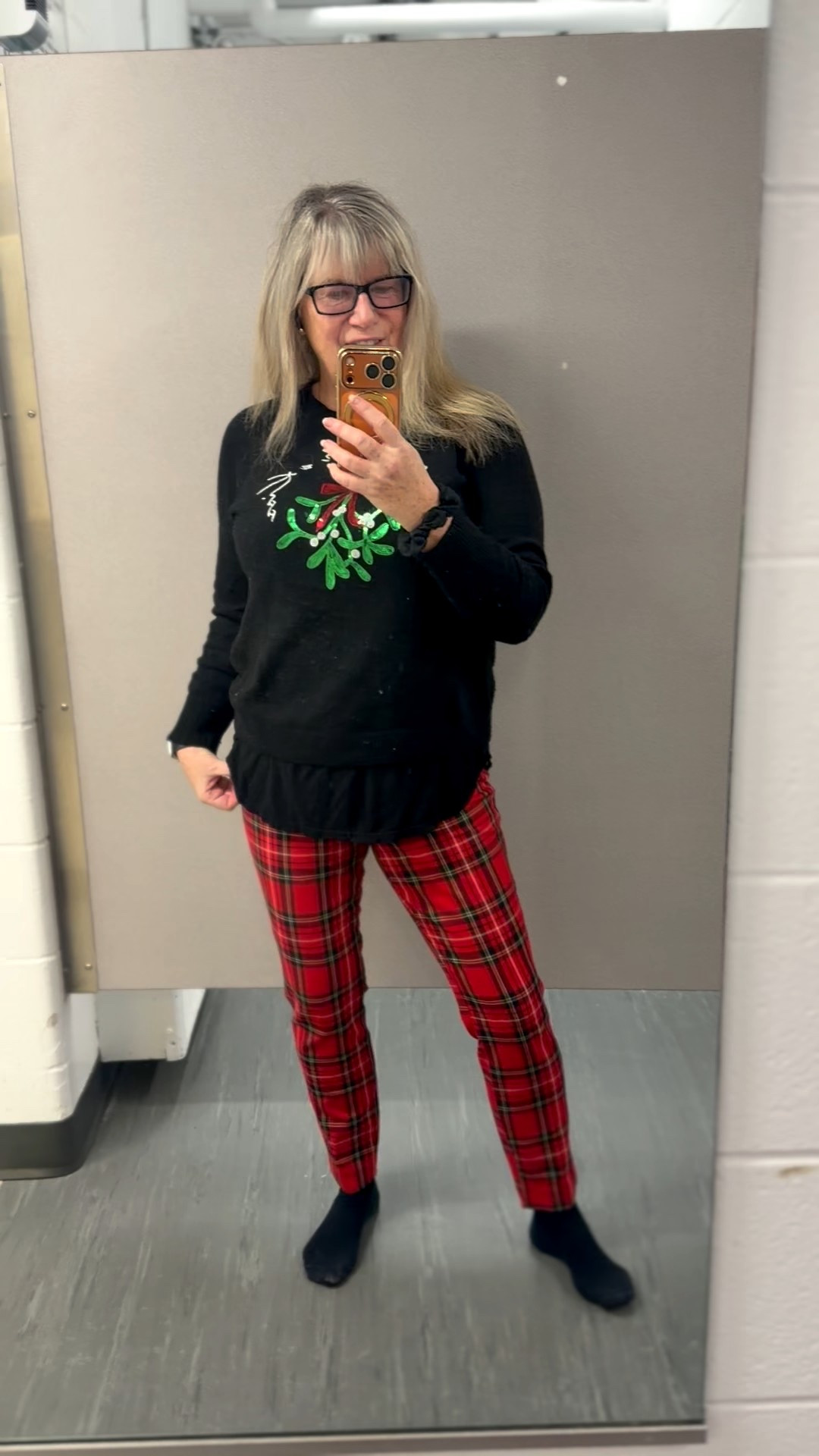We all need some Christmas cheer and fun plaid pants 