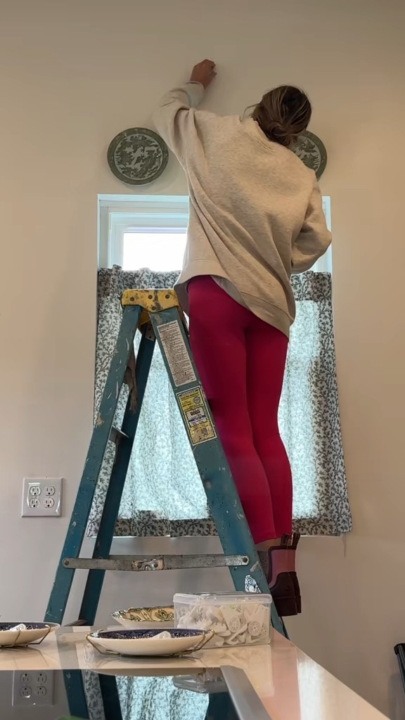 Plate wall over my window!☺️

#LTKHome #LTKvlog #LTKdayinmylife