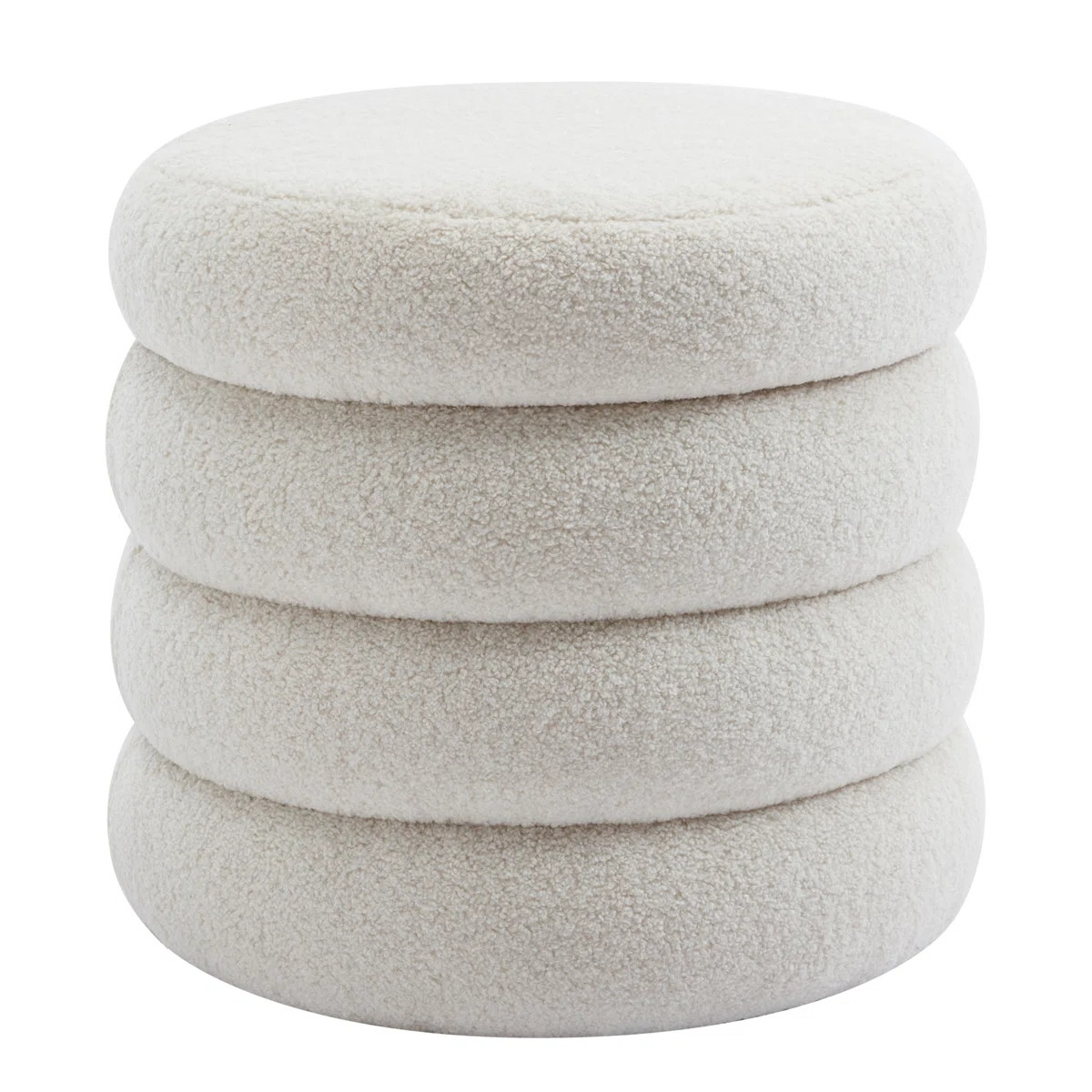 Leiani 19.5" W Round Upholstered Storage Ottoman | Wayfair North America
