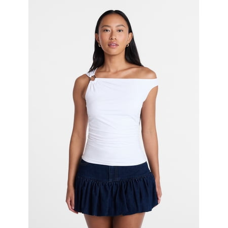 Madden NYC Women s Sleeveless Ruched Top Sizes XXS-XXL | Walmart (US)