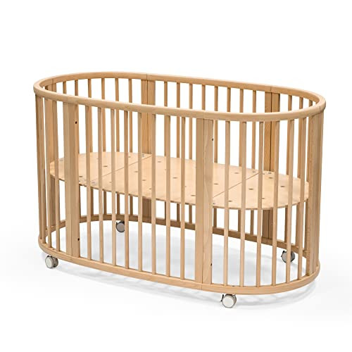 Stokke Sleepi Bed, Natural - Oval Crib Suitable for Ages 0-5 Years Old - Adjustable, Stylish & Fl... | Amazon (US)