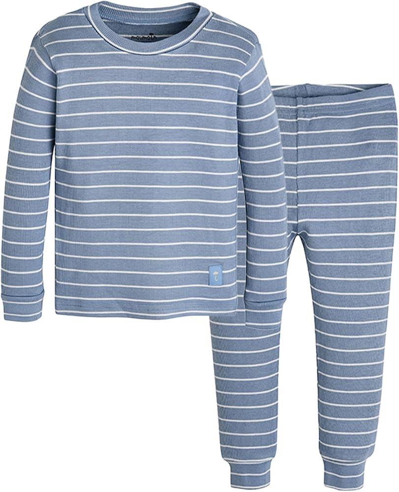 moimoln Stripe Pajamas Set 12M-8Y Ribbed Unisex Baby & Toddler, Soft Viscose, Snug-Fit, Everyday ... | Amazon (US)