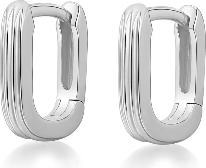 x Dezi The Mini Ridged Chain Link Huggie Earrings | Nordstrom