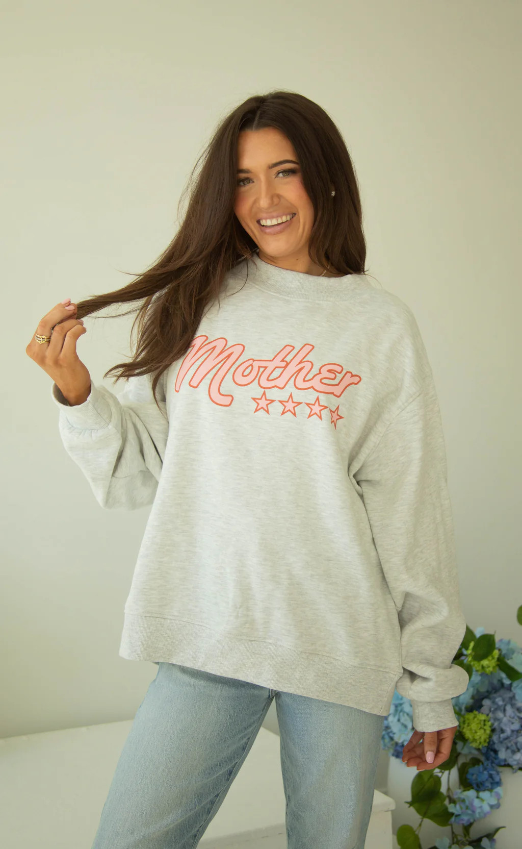 charlie southern: mother star mock neck - pink | RIFFRAFF