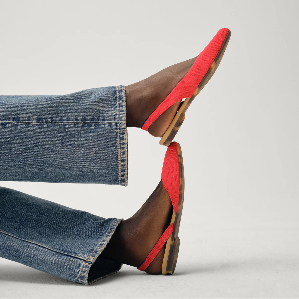 The Almond Slingback in Conch Captoe | Women's Flats | Rothy's | Rothy's