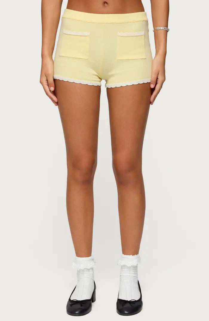 Leila Scalloped Knit Shorts | Nordstrom