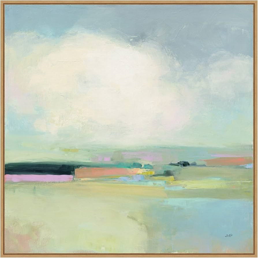 Amanti Art Framed Canvas Wall Art Print (30x30) Colorful Landscape by Julia Purinton Float Framed... | Amazon (US)