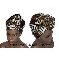 Kuba print  African head wraps/ African Head wraps/ African Hair Wraps/ African Head scarf/African Head Ties/  HT37 | Etsy (US)