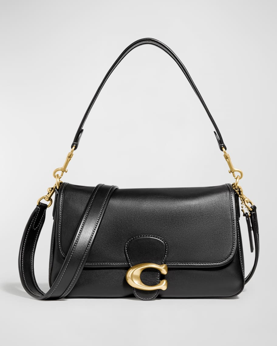 Coach Tabby Leather C Medallion Shoulder Bag | Neiman Marcus