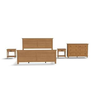 HOMESTYLES Oak Park 4-Piece Oak King Bedroom Set 5910-6022O - The Home Depot | The Home Depot