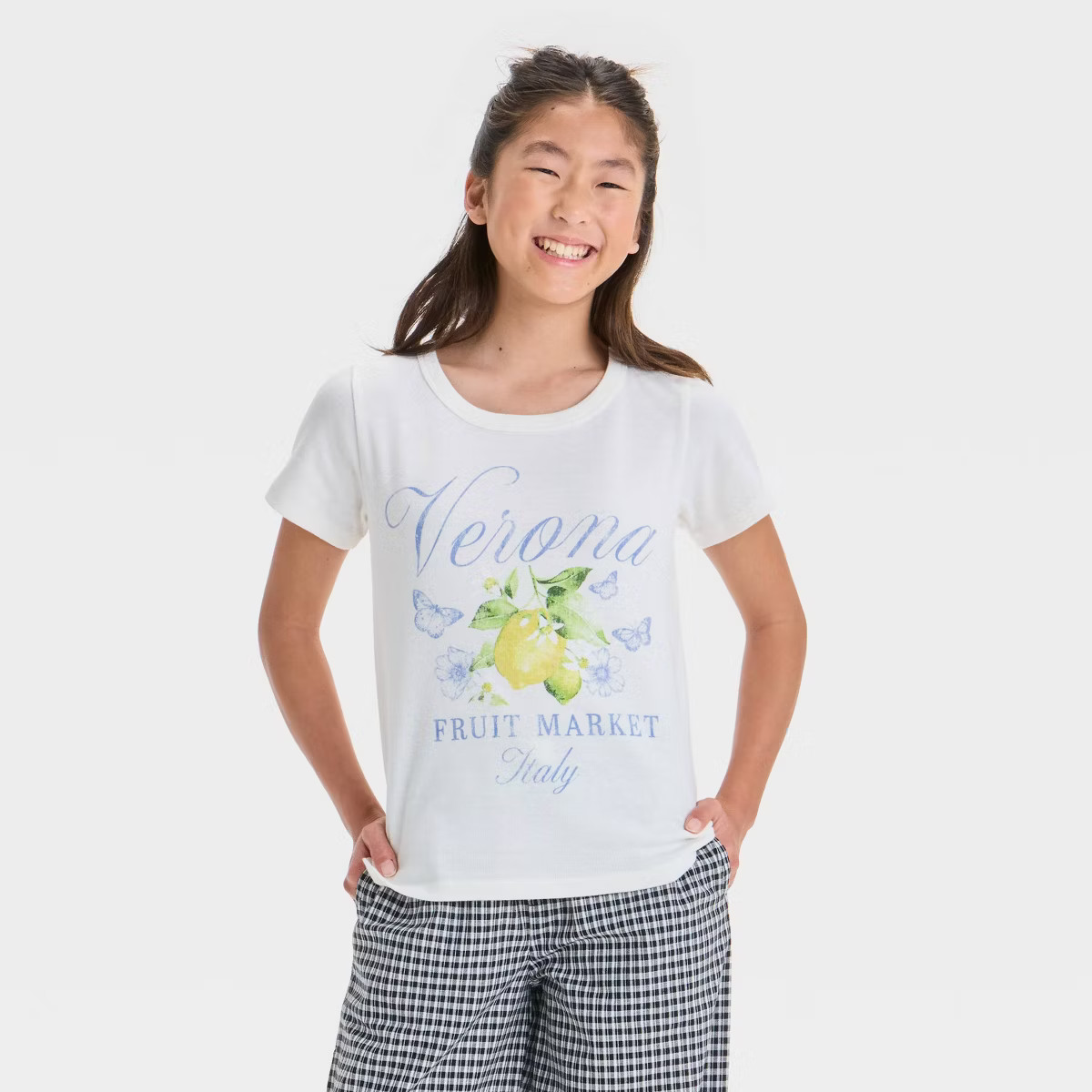 Girls' Verona Graphic Baby T-Shirt - Ivory | Target