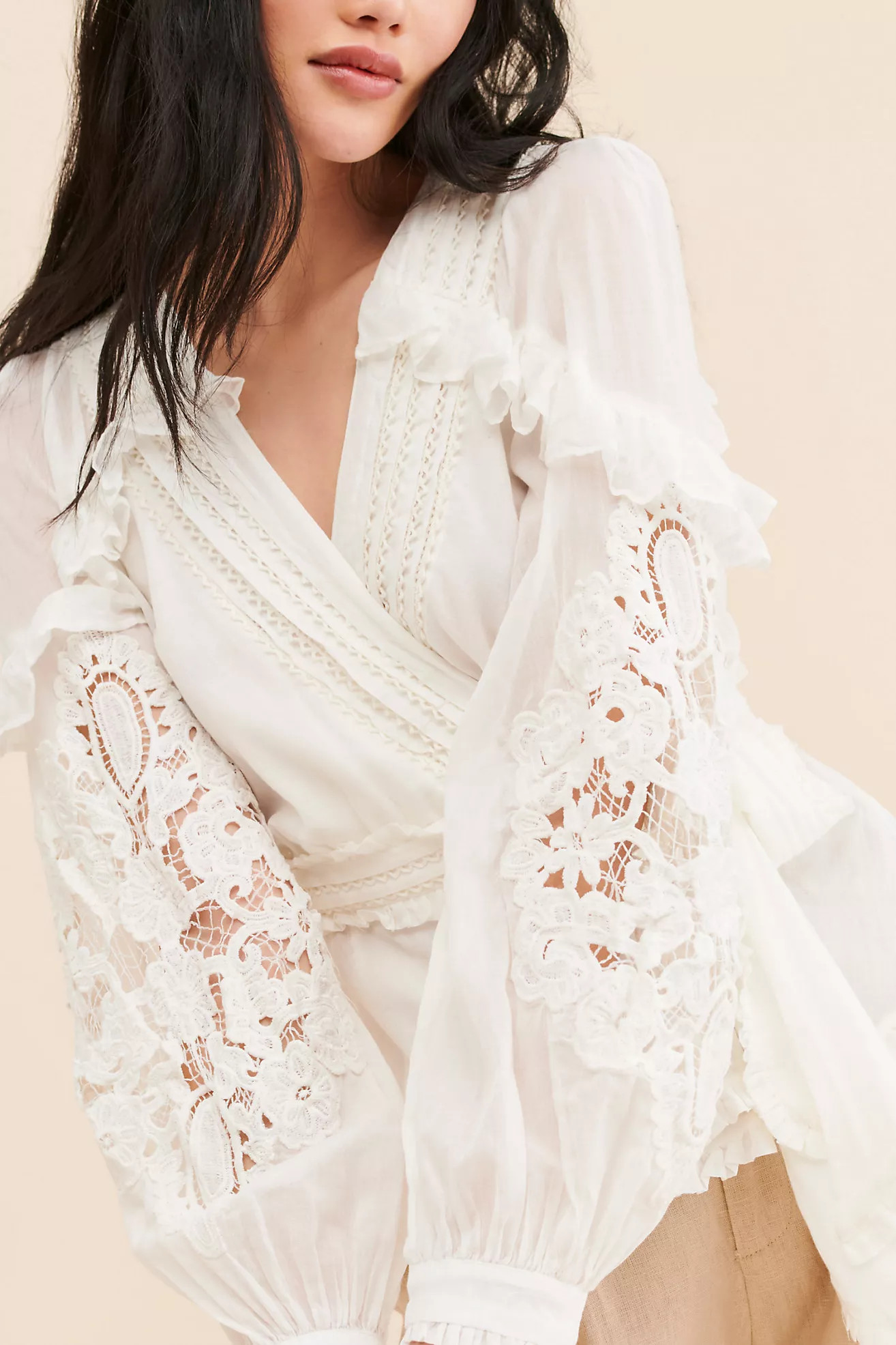 FARM Rio V-Neck Wrap Tie Top | Anthropologie (US)