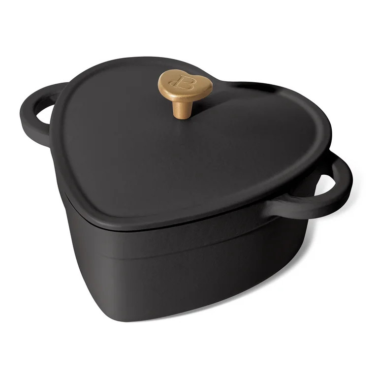 Beautiful 2QT Cast Iron Heart Dutch Oven, Black Sesame by Drew Barrymore - Walmart.com | Walmart (US)