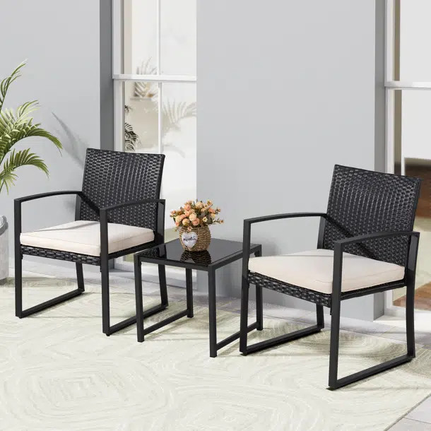 Kallysta Rectangular 2 - Person Outdoor Dining Set with Cushions | Wayfair North America