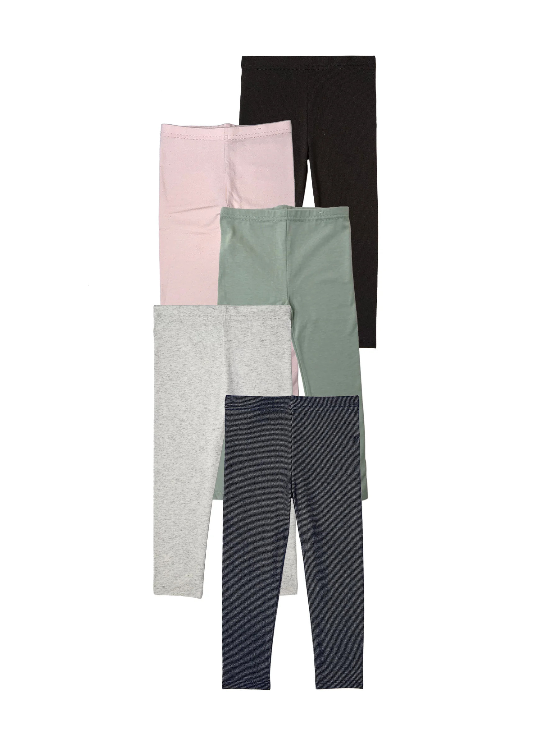 Garanamials Baby and Toddler Girl Leggings Multipack, 5-Pack, Sizes 12M-5T | Walmart (US)