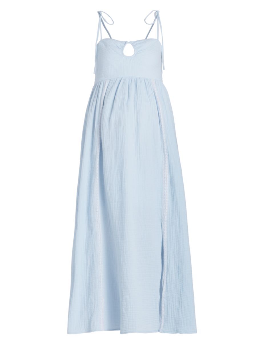 Emilia George Chloe Lace-Trim Midi-Dress | Saks Fifth Avenue