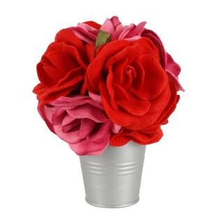 6.5" Red & Pink Rose Tabletop Topiary by Celebrate It™ | Michaels | Michaels Stores