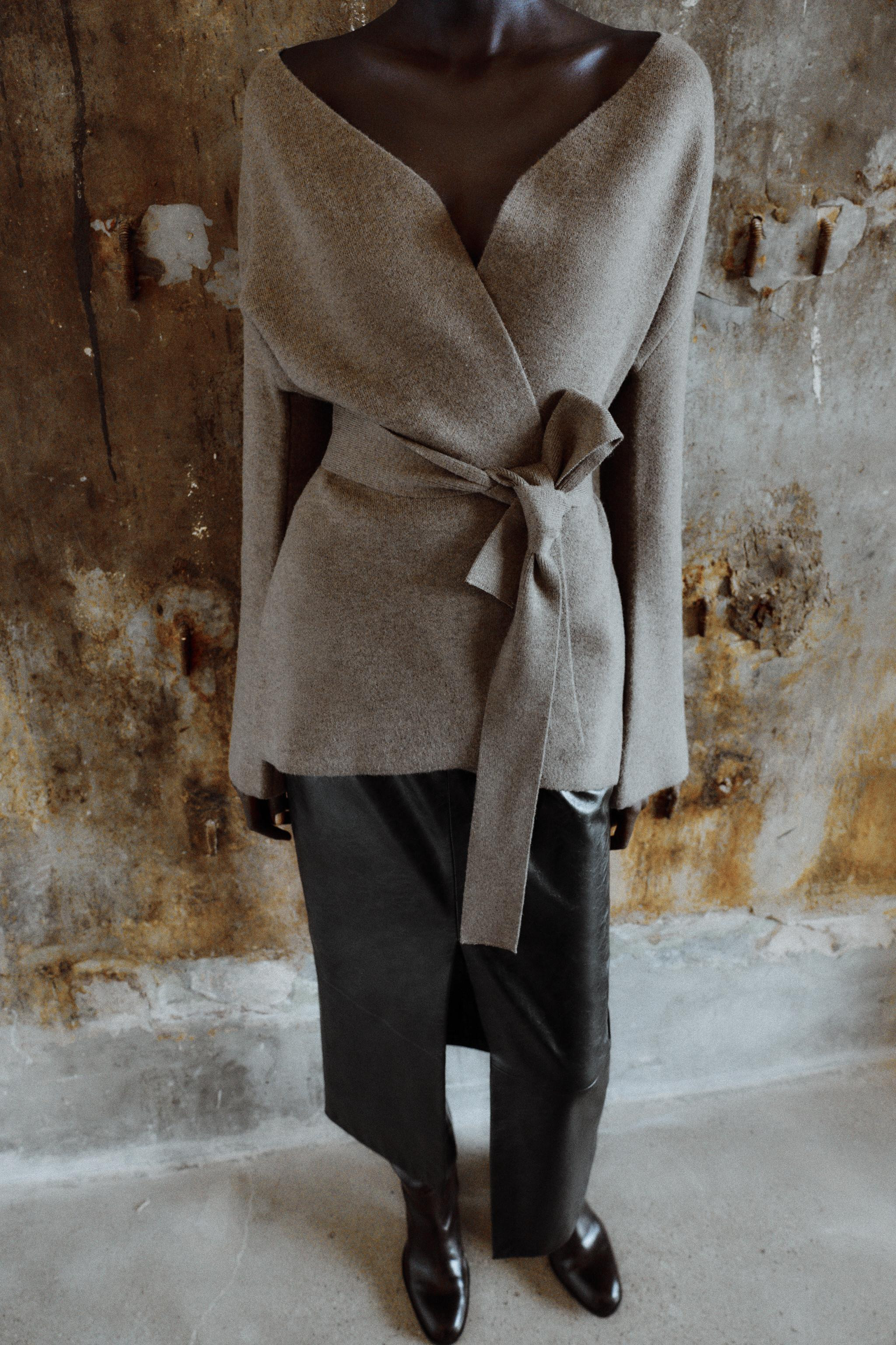 BELTED KNIT CARDIGAN | Zara US