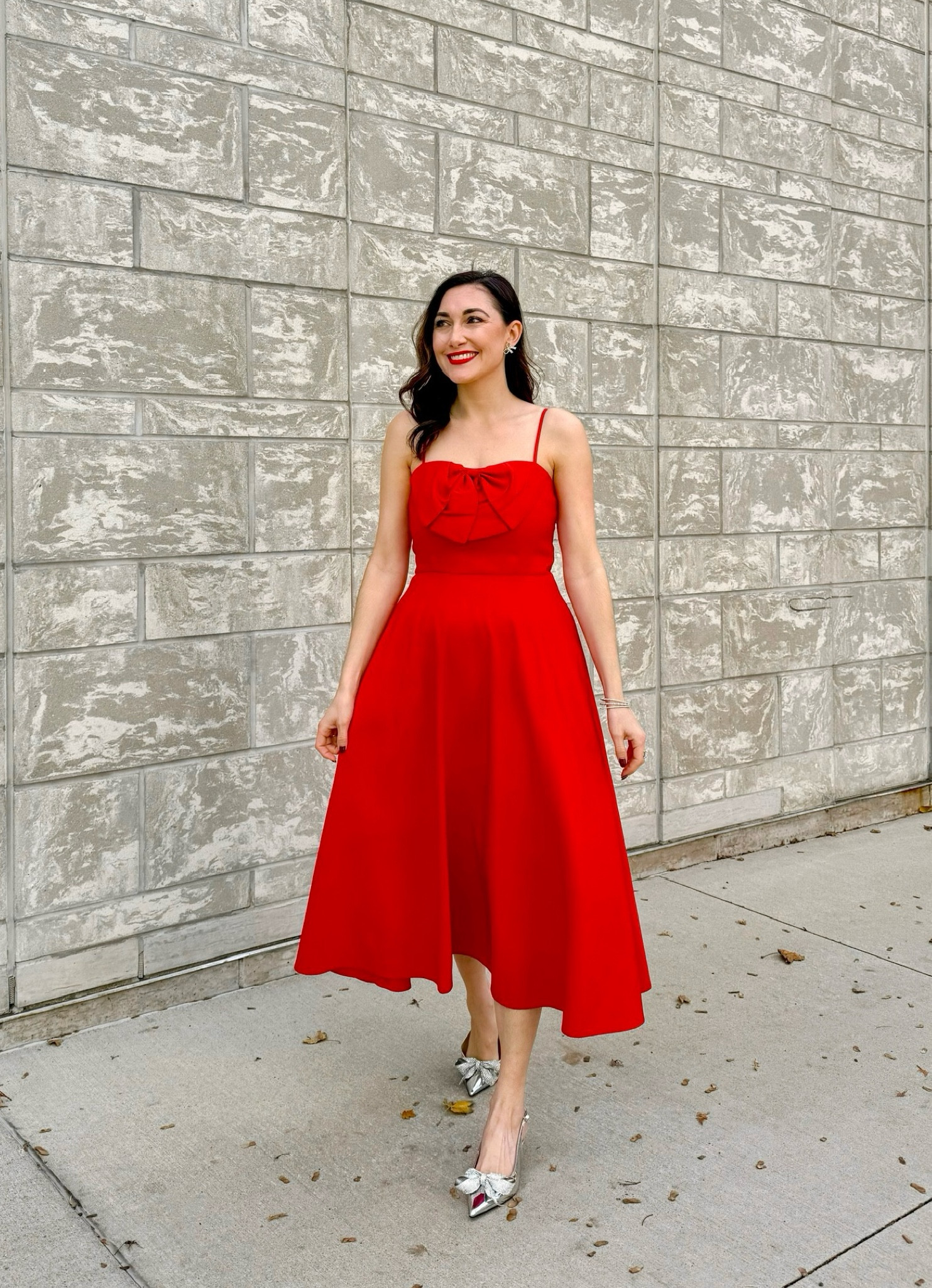 Holiday party outfit ❤️

Red bow midi dress size 4, TTS but hard to get on/off
Silver bow kitten heel sling backs size 7, TTS

Christmas outfit 
Wedding guest dress 
Red dress 
Holiday outfit 

#LTKShoeCrush #LTKFindsUnder50 #LTKHoliday