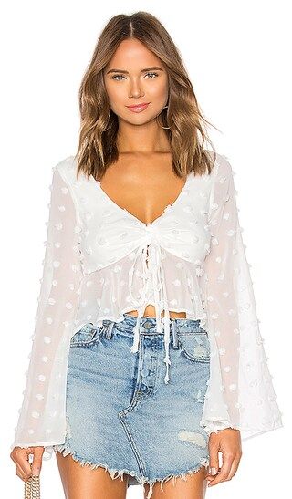 Lily Top in Off White | Revolve Clothing (Global)