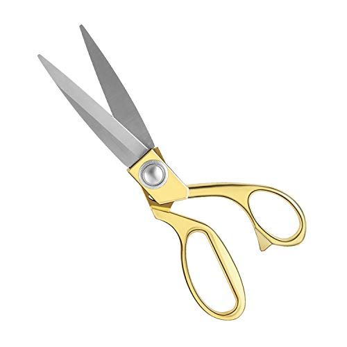 SIRMEDAL Professional Heavy Duty Tailor Scissors 8" Gold Stainless Steel Dressmaker Shears(Gold) | Amazon (US)