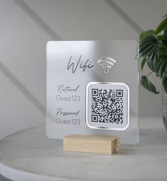 Wifi QR Code With Base  Wifi Sign  Scan for Wifi  Custom | Etsy | Etsy (US)