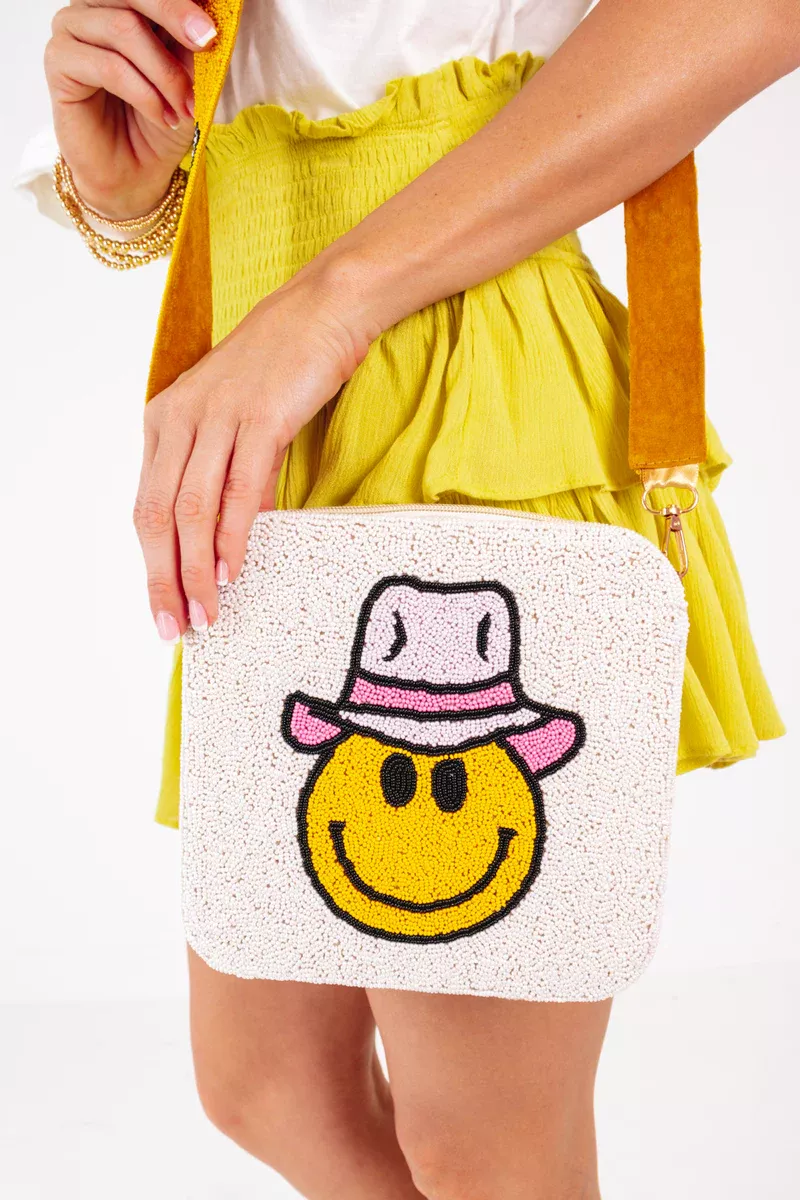 Howdy Smile Beaded Bag - White curated on LTK