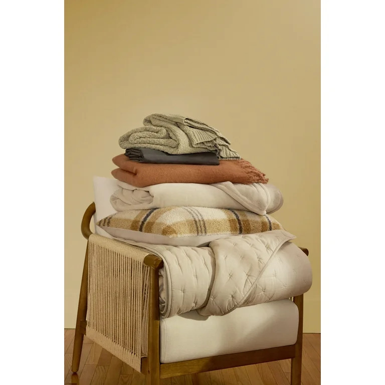 Better Homes & Gardens Faux Mohair Cozy Couch Throw Blanket Terracotta Clay, 50x72" | Walmart (US)