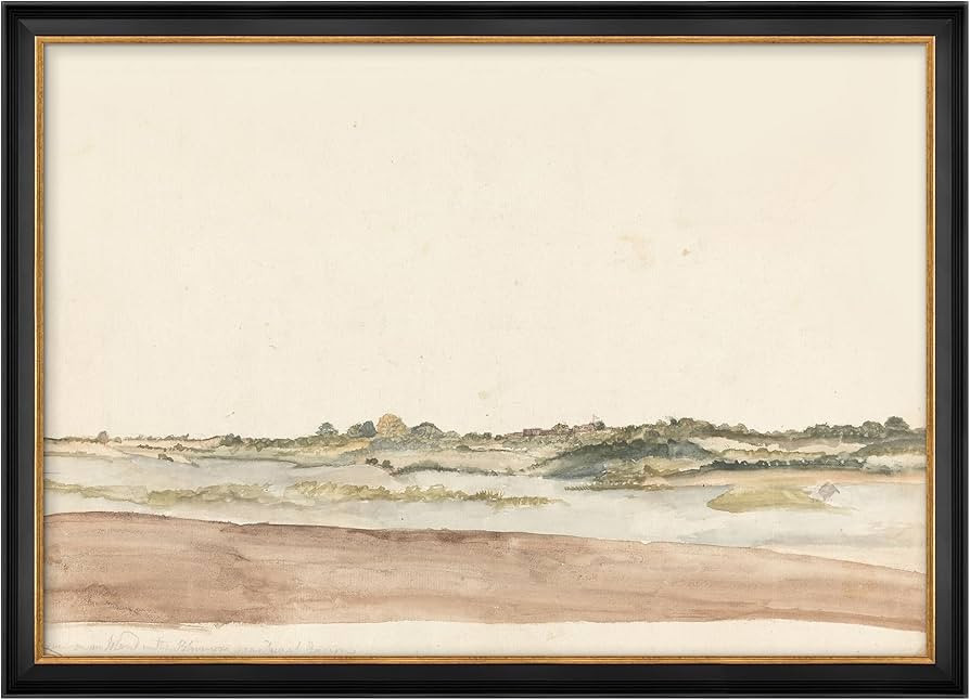 MUDECOR Premium Framed Wall Art Gentle Rolling Hills Tranquil Watercolor Landscape in Soft Earth ... | Amazon (US)