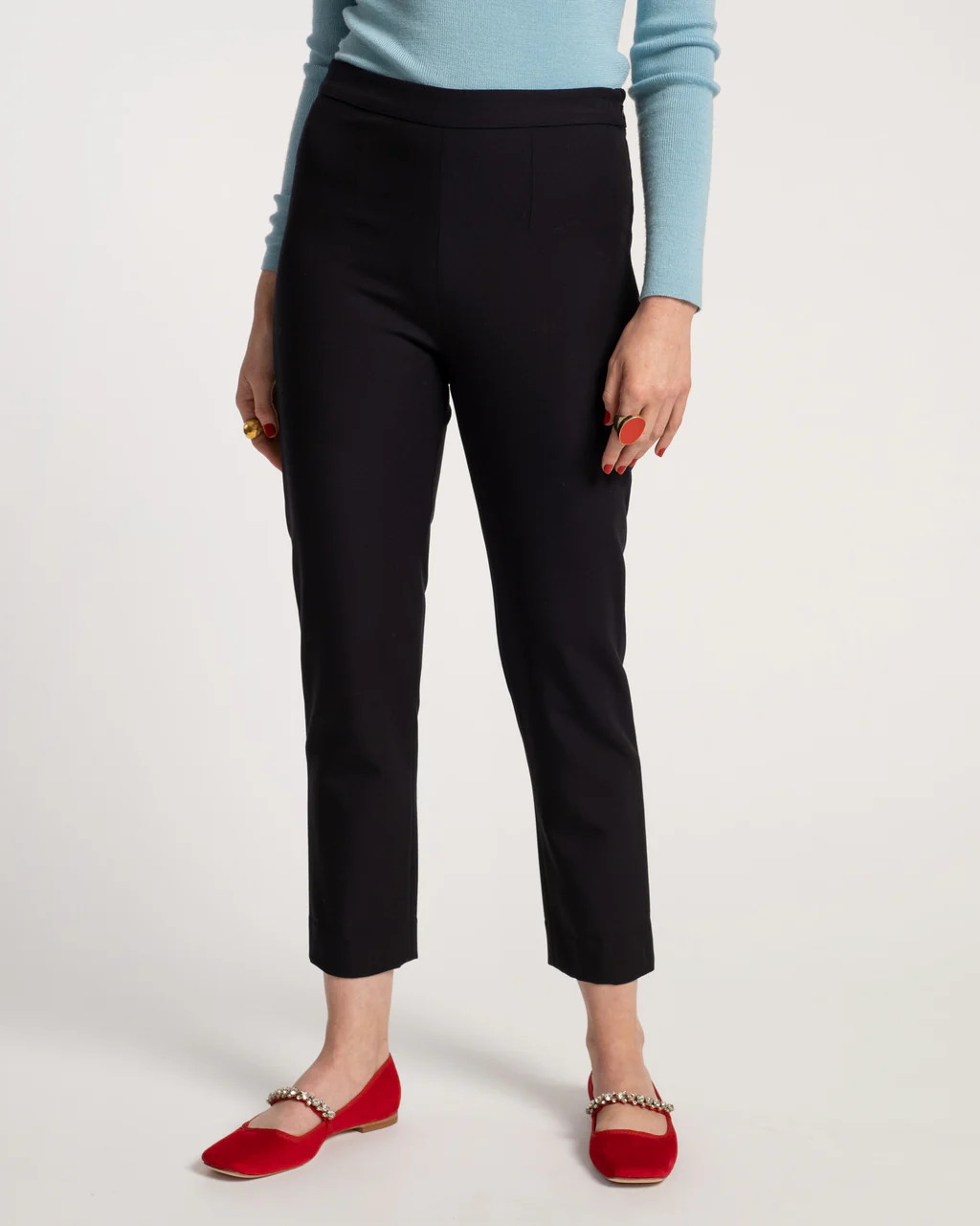 Lucy Pant Japanese Stretch Blend Black | Frances Valentine