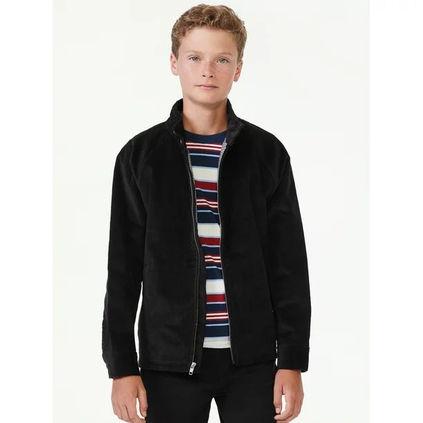 Free Assembly Boys Corduroy Harrington Jacket, Size 4-18 - Walmart.com | Walmart (US)