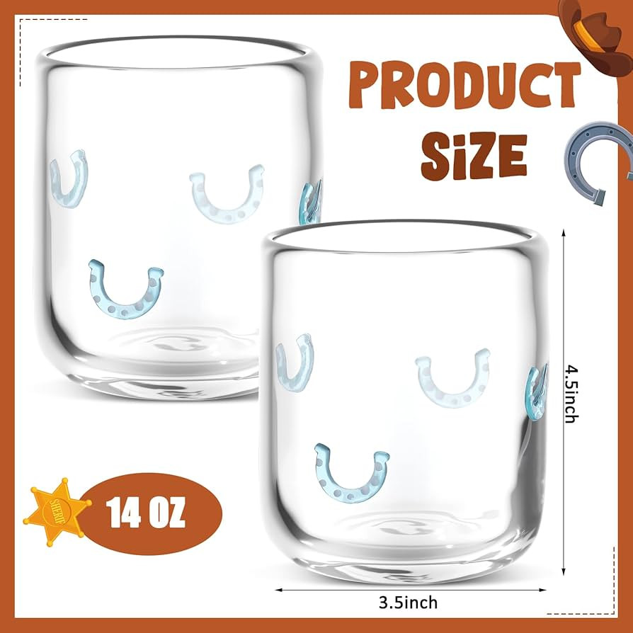 Icon Juice Glasses, 14oz Stemless Wine Drinking Juice Glass Cup for Valentine Party Supplies Gift... | Amazon (US)