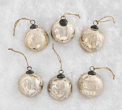 Silver Etched Ornament Box - Set of 6 | Pottery Barn (US)