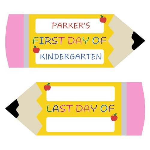 First & Last Day of School Board Sign - Double-Sided Chalkboard with Printing Pencil Design - 1st Day of Kindergarten Preschool Chalkboard for Back to School Supplies and Photo Props for Boys & Girls | Amazon (US)