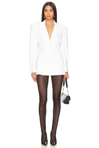 Single Breasted Cargo Jacket in Snow White | Revolve Clothing (Global)