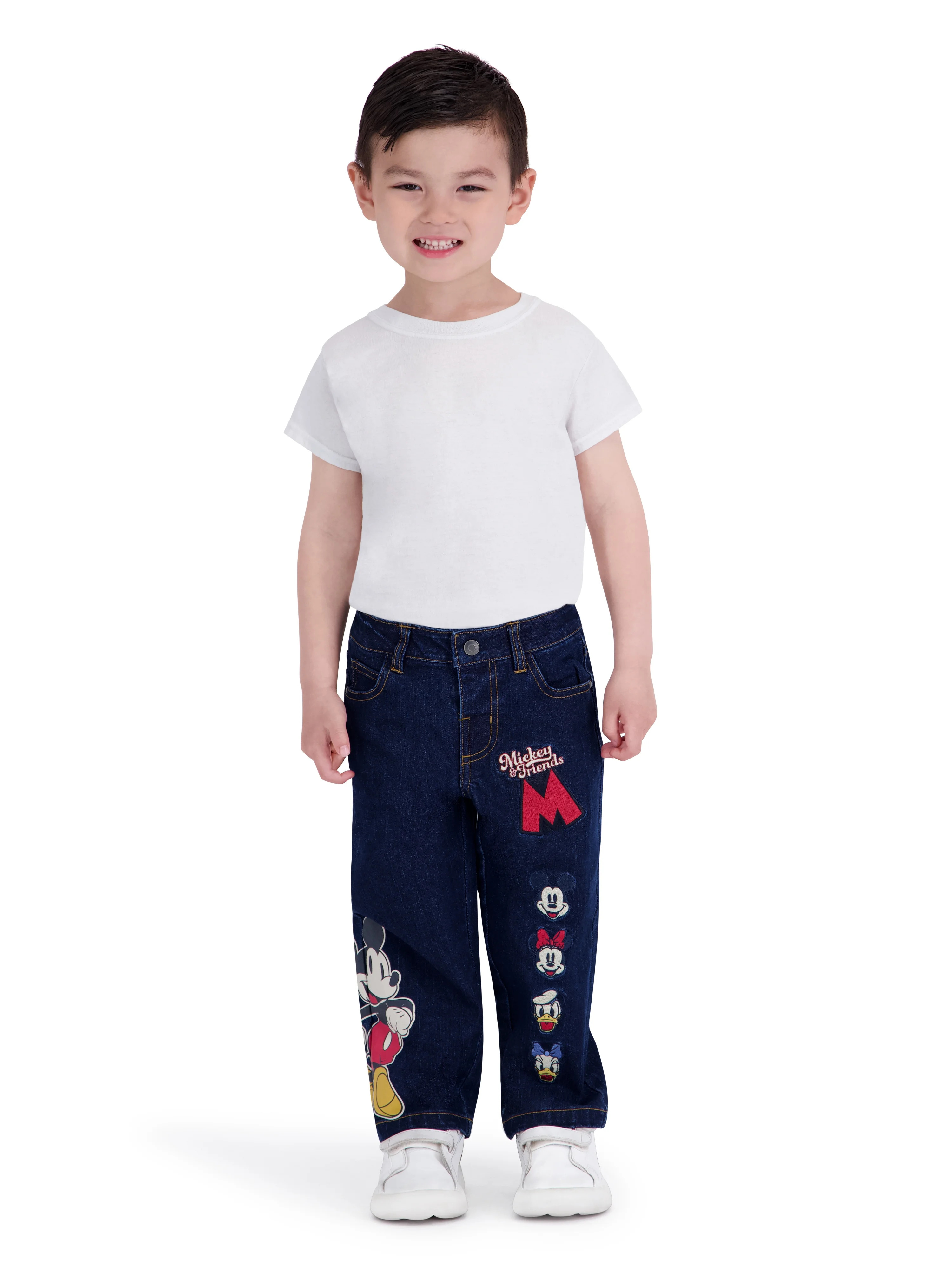 Mickey Mouse Toddler Boy Denim Pant, Sizes 12M-5T | Walmart (US)
