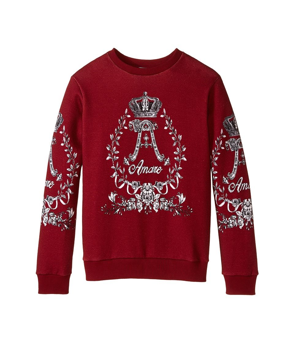 Dolce & Gabbana - Amore Pullover (Big Kids) (Bordeaux) Men's Sweater | Zappos