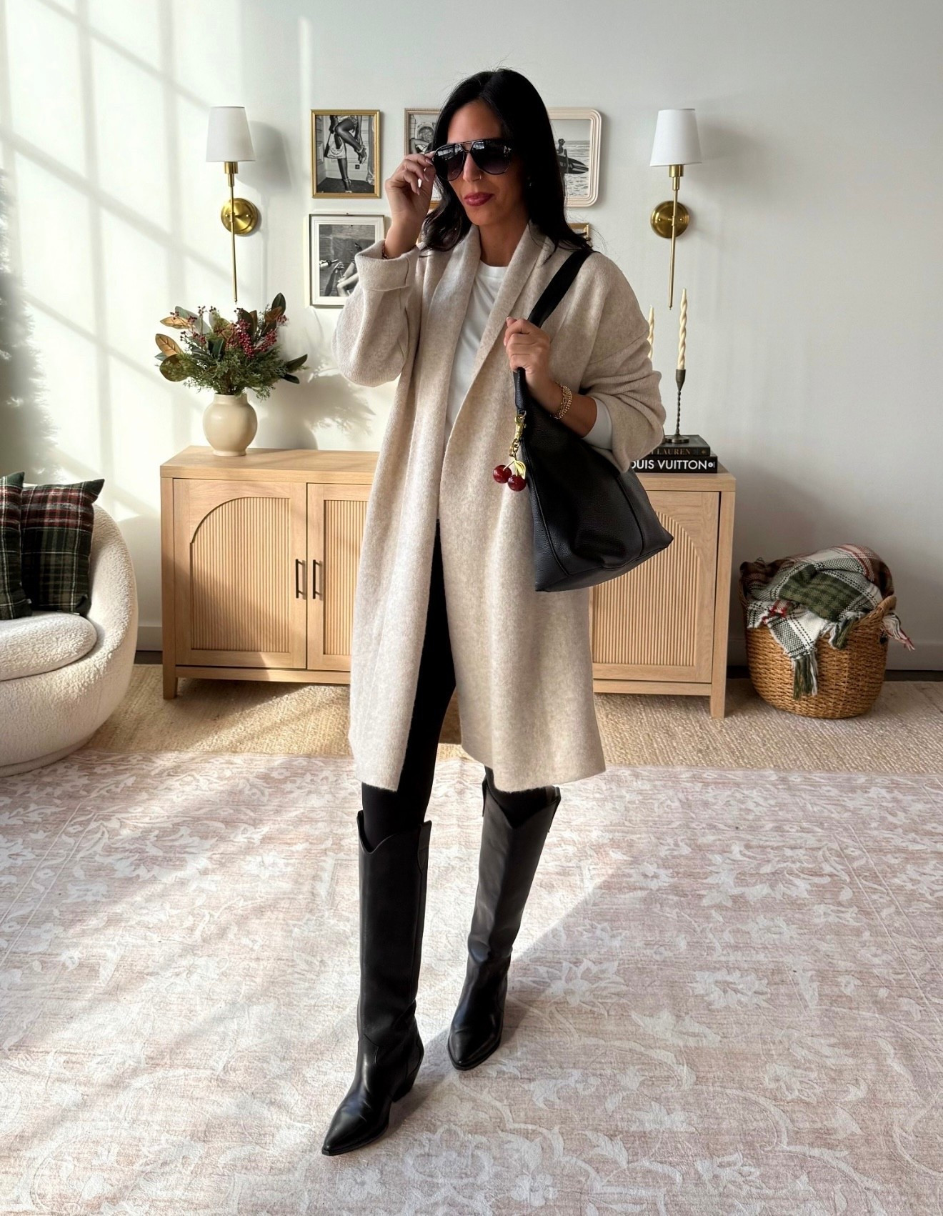 On major sale 
One comfortable and casual look, two costumes. This sweater has been a favorite of mine for years!  So soft and tons of colors.  
No seam leggings- small 
Cardigan - small 
Leggings-friendly tee (we tucked under) - small 
Zara boots- 20/10

#LTKU  #LTKmomlife 
#LTKFindsUnder50 #LTKHoliday #LTKOver40