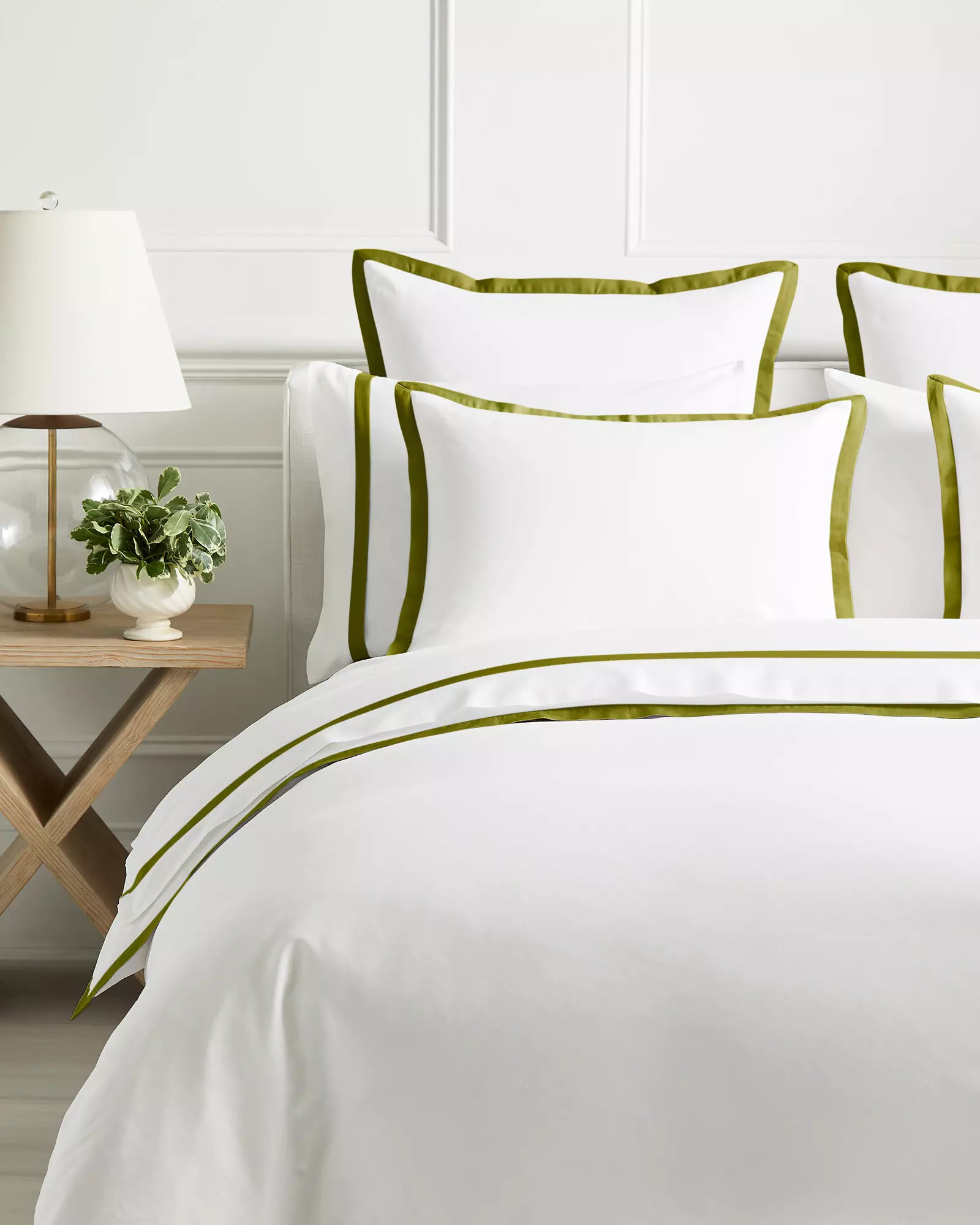 Border Frame Sateen Duvet Cover | Serena and Lily