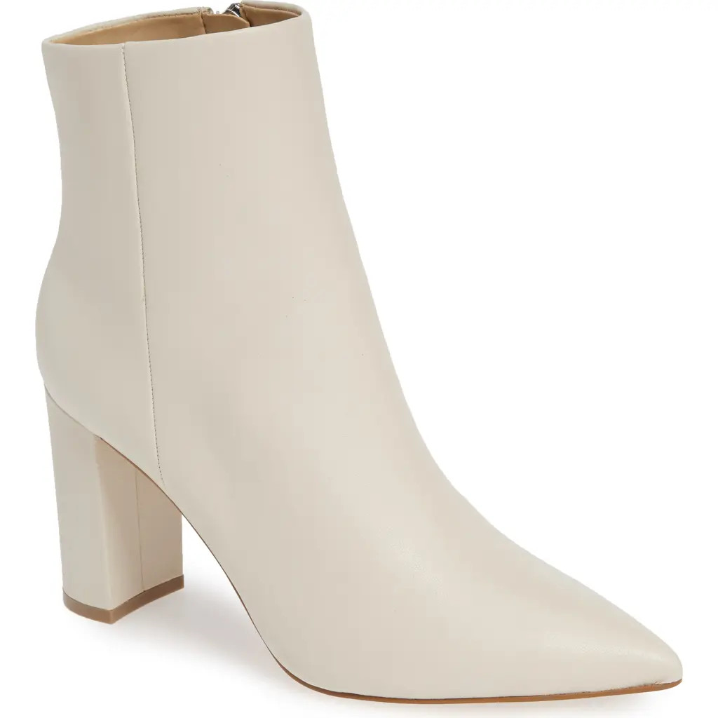 Marc Fisher LTD Ulani Pointy Toe Bootie in Ivory Leather at Nordstrom Rack, Size 10 | Nordstrom Rack