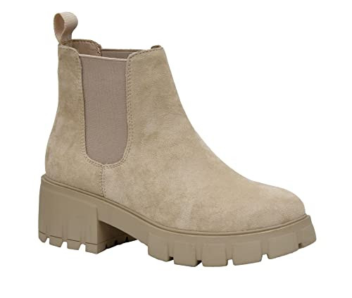 CUSHIONAIRE Women's Sasha slip on chelsea boot +Memory Foam, Taupe Suede 7 | Amazon (US)