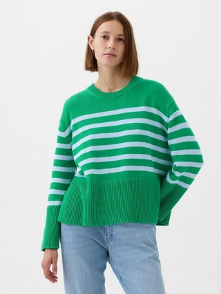24/7 Split-Hem Crewneck Sweater | Gap (US)