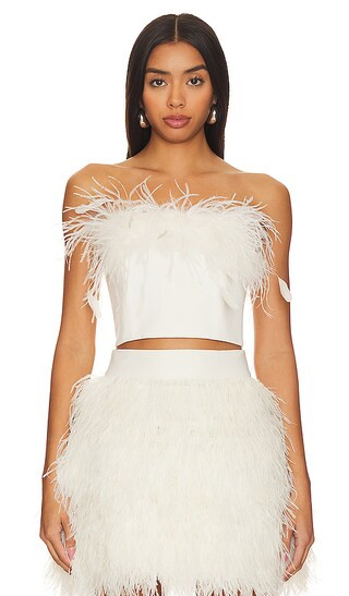 Ceresi Feather Top in Ecru | Revolve Clothing (Global)