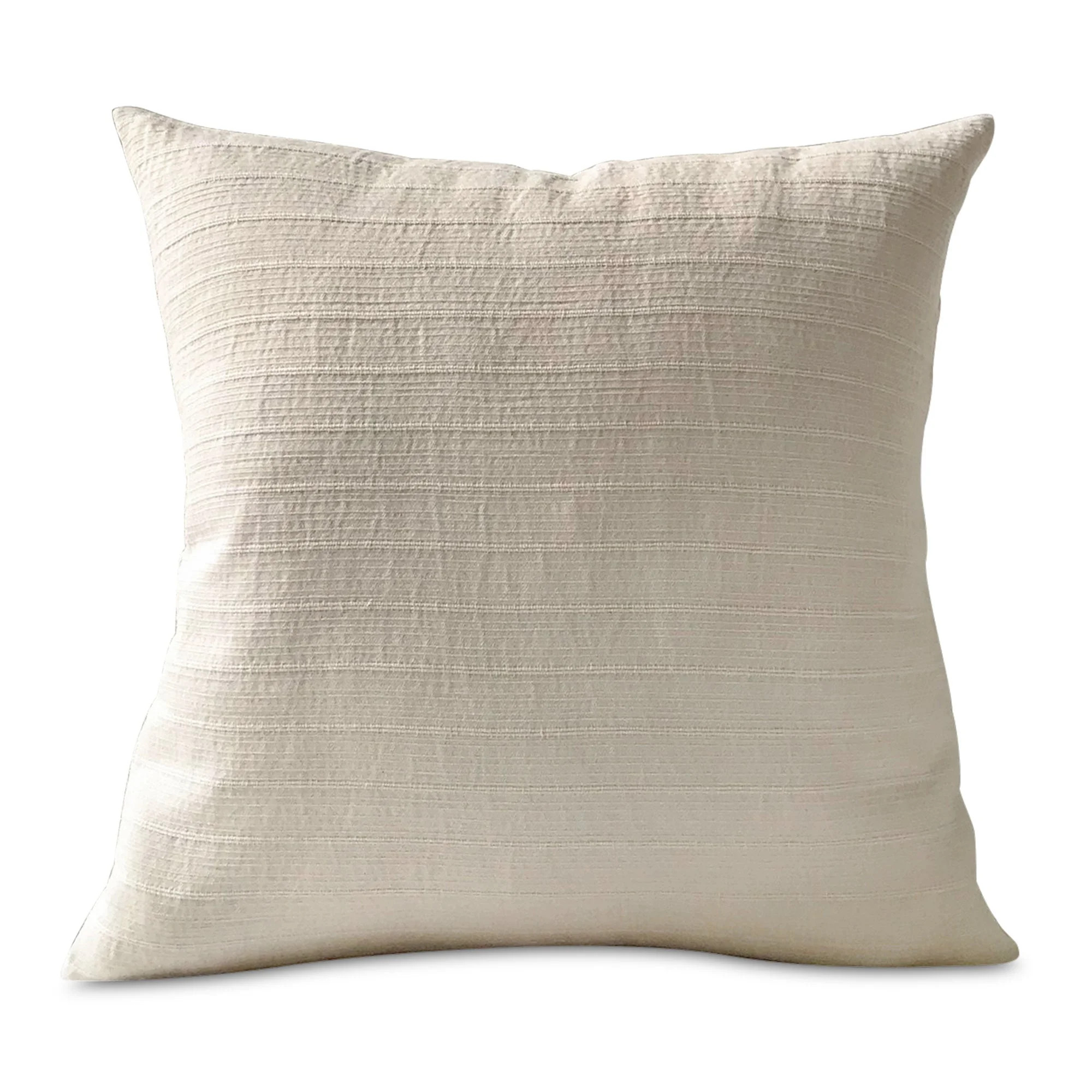 Off-White Textured Stripe Throw Pillow Cover 20" x 20", 1 Piece | Walmart (US)