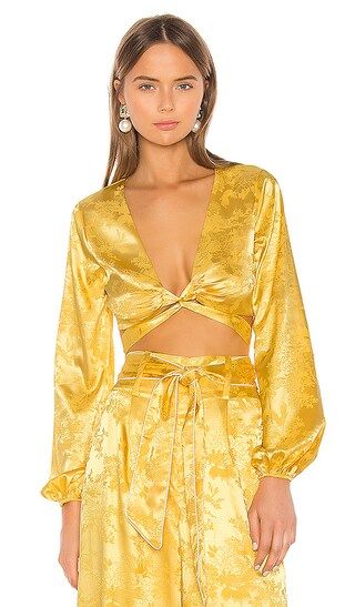 Sonia Top in Golden Yellow | Revolve Clothing (Global)