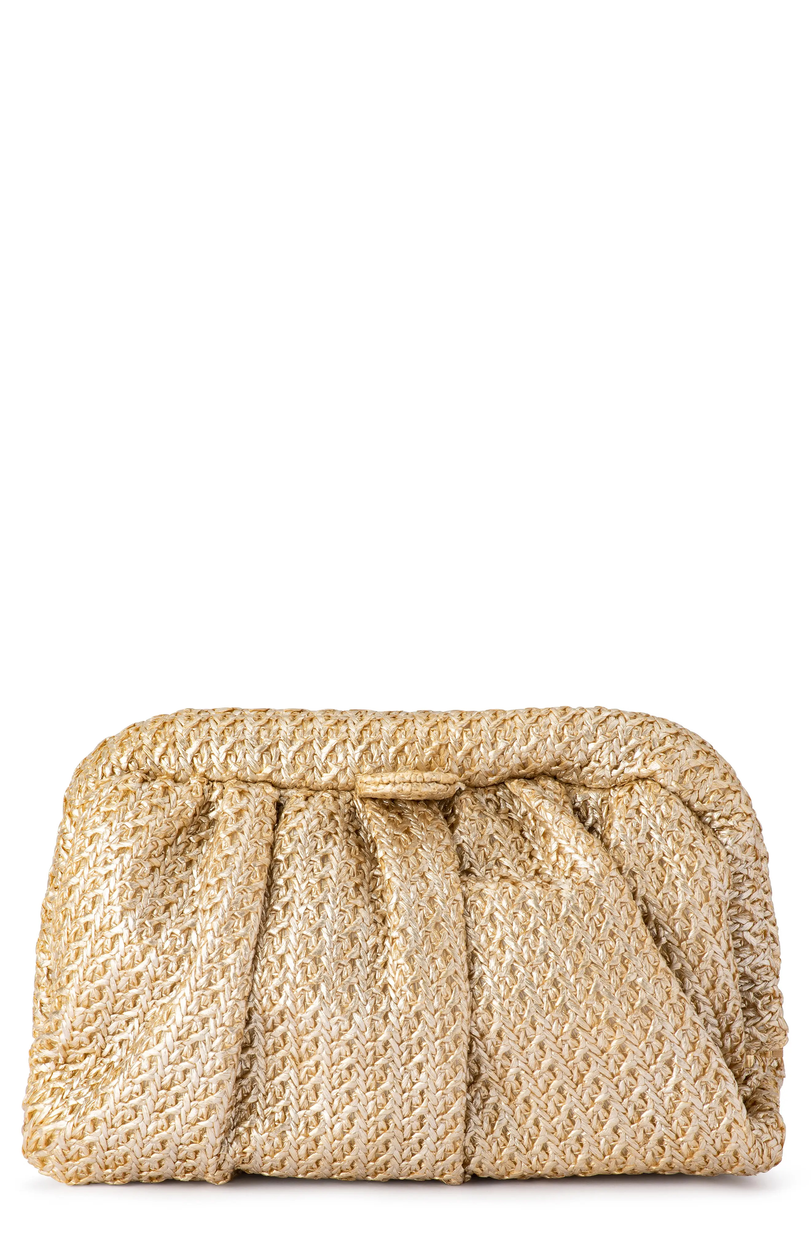 Olga Berg Stevie Pleated Woven Clutch | Nordstrom | Nordstrom