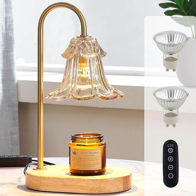 atiyoc Candle Warmer Lamp,Dimmable Candle Warmer with Timer, Home Décor Electric Wax Melt Warmer... | Amazon (US)