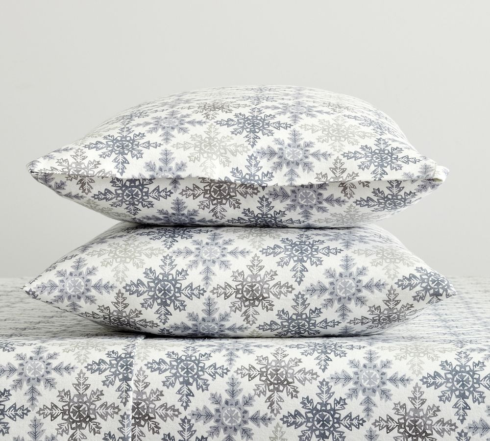 Frosty Snowflake Pillowcase, Multi, Standard, Set of 2 | Pottery Barn (US)